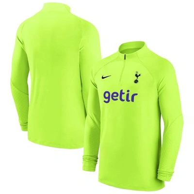 Shop Nike Yellow Tottenham Hotspur 2022/23 Strike Drill Performance Raglan Quarter-zip Long Sleeve Top