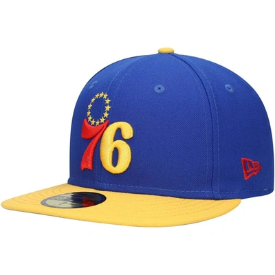 Shop New Era Royal Philadelphia 76ers Side Patch 59fifty Fitted Hat