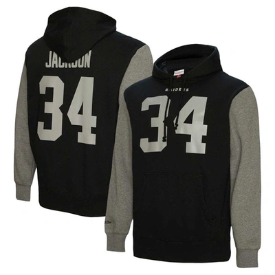 Shop Mitchell & Ness Bo Jackson Black Las Vegas Raiders Retired Player Name & Number Pullover Hoodie