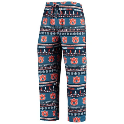 Shop Concepts Sport Navy Auburn Tigers Ugly Sweater Knit Long Sleeve Top And Pant Set