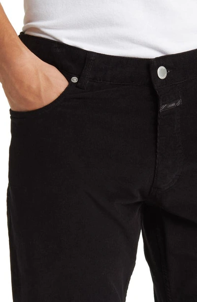 Shop Closed Unity Slim Fit Cotton Stretch Corduroy Pants In Black