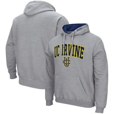 Shop Colosseum Heathered Gray Uc Irvine Anteaters Arch And Logo Pullover Hoodie In Heather Gray
