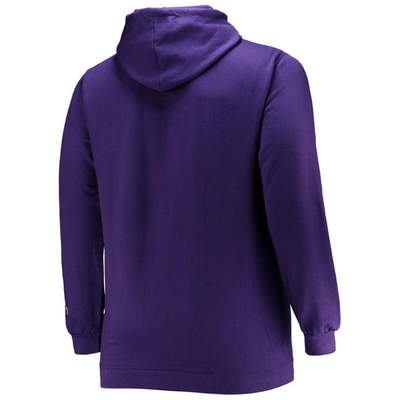 Shop Champion Purple Lsu Tigers Big & Tall Arch Over Logo Powerblend Pullover Hoodie