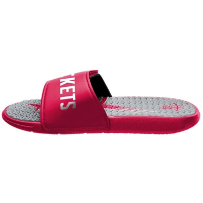 Shop Foco Houston Rockets Wordmark Gel Slide Sandals In Red