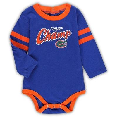 Shop Outerstuff Newborn & Infant Royal/orange Florida Gators Little Kicker Long Sleeve Bodysuit & Sweatpants Set