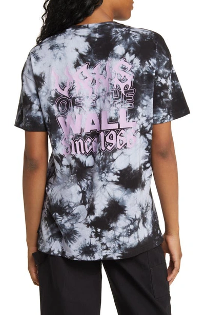 Shop Vans Tie Dye Logo Graphic Cotton T-shirt In Black-languid Lavender