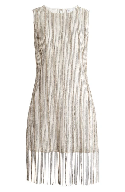 Shop Topshop Embellished Fringe Sheath Dress In Ivory