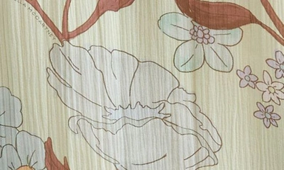 Shop Stella Mccartney Garden Floral Print Tie Neck Silk Shirt In 3945 - Multicolor Mint