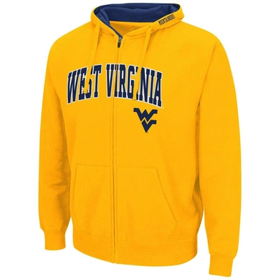 Shop Colosseum Gold West Virginia Mountaineers Arch & Logo 3.0 Full-zip Hoodie