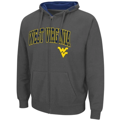 Shop Colosseum Charcoal West Virginia Mountaineers Arch & Logo 3.0 Full-zip Hoodie