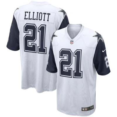 Shop Nike Ezekiel Elliott White Dallas Cowboys Alternate Game Jersey