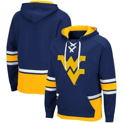 Shop Colosseum Navy West Virginia Mountaineers Lace Up 3.0 Pullover Hoodie