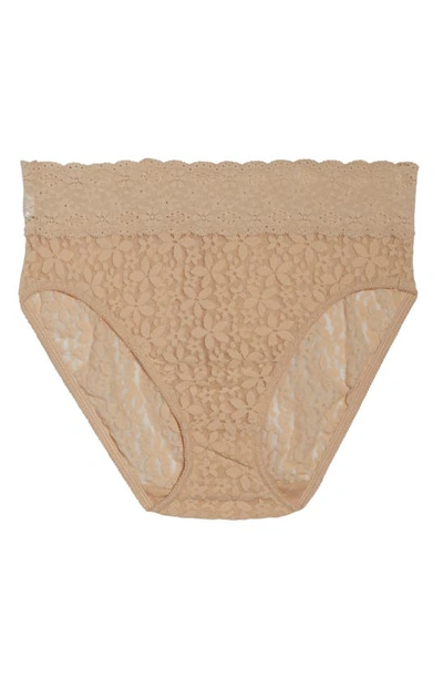 Shop Wacoal Halo Lace High Cut Briefs In Naturally Nude