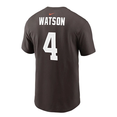 Shop Nike Deshaun Watson Brown Cleveland Browns Player Name & Number T-shirt