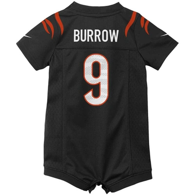 Shop Nike Newborn & Infant  Joe Burrow Black Cincinnati Bengals Game Romper Jersey