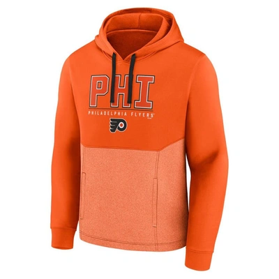 Shop Fanatics Branded Orange Philadelphia Flyers Successful Tri-blend Pullover Hoodie