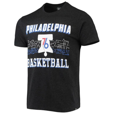 Shop 47 ' Black Philadelphia 76ers City Edition Club T-shirt In Heather Black