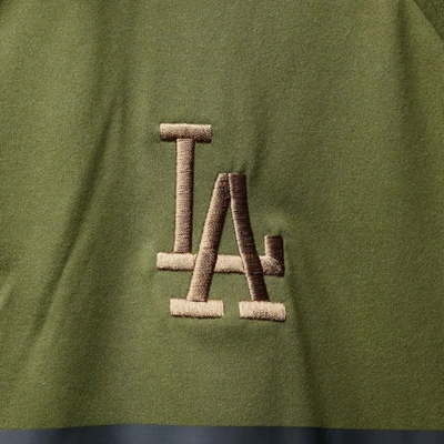 Shop Levelwear Olive Los Angeles Dodgers Delta Sector Raglan Polo