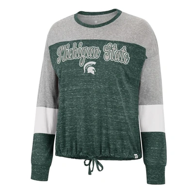Shop Colosseum Green Michigan State Spartans Joanna Tie Front Long Sleeve T-shirt