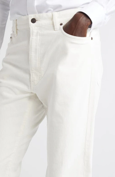 Shop Beams Five Pocket Corduroy Pants In White 01