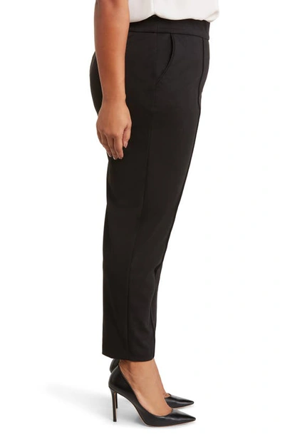 Shop Tahari Pintuck Pants In Black