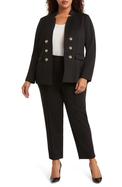 Tahari Pintuck Pants In Black