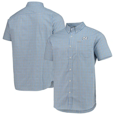 Shop Columbia Carolina Blue North Carolina Tar Heels Rapid Rivers Logo Button-down Shirt In Light Blue