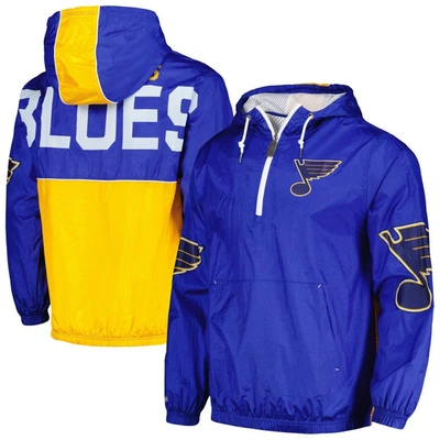 Shop Mitchell & Ness Blue St. Louis Blues Team Og 2.0 Anorak Half-zip Windbreaker Jacket