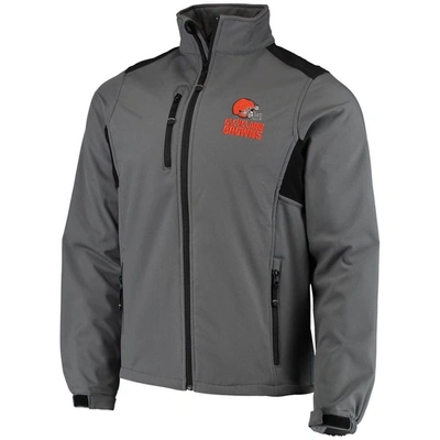 Shop Dunbrooke Charcoal Cleveland Browns Circle Softshell Fleece Full-zip Jacket