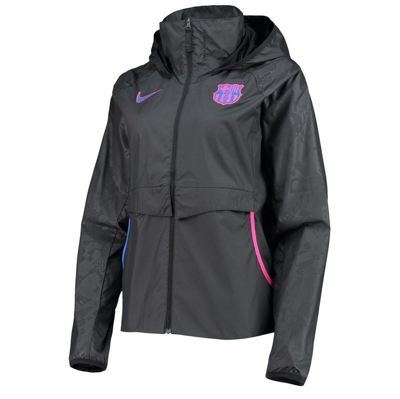 Shop Nike Black Barcelona Awf Raglan Full-zip Jacket