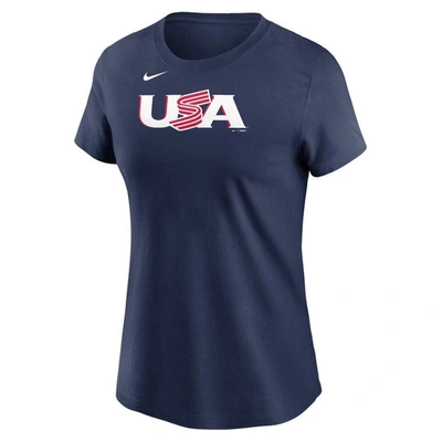 Shop Nike Clayton Kershaw Navy Usa Baseball 2023 World Baseball Classic Name & Number T-shirt