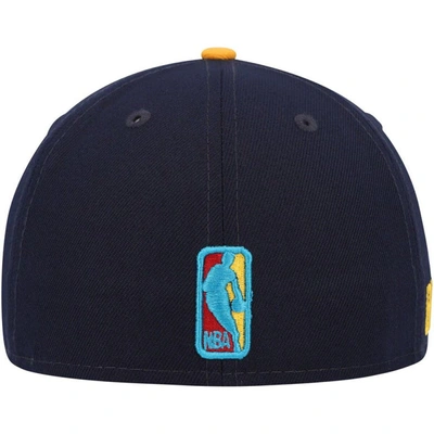 Shop New Era Navy/gold Brooklyn Nets Midnight 59fifty Fitted Hat