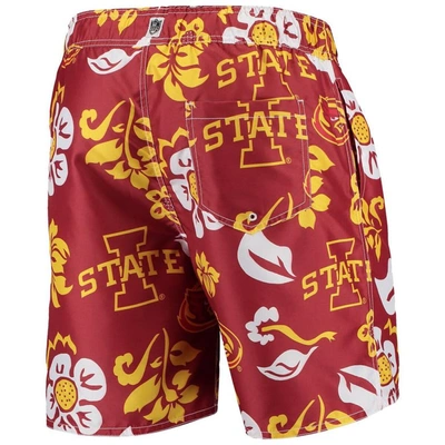 Shop Wes & Willy Cardinal Iowa State Cyclones Floral Volley Swim Trunks