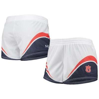Shop Under Armour White/navy Auburn Tigers Mesh Shorts
