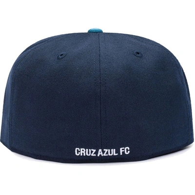 Shop Fan Ink Navy/light Blue Cruz Azul America's Game Fitted Hat