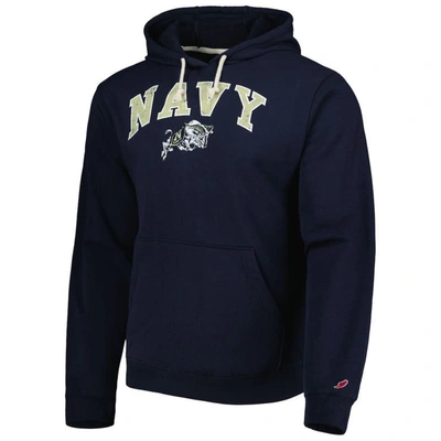 Shop League Collegiate Wear Navy Navy Midshipmen Arch Essential Pullover Hoodie
