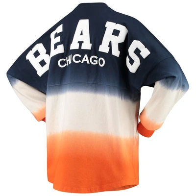 Shop Fanatics Branded Navy/white Chicago Bears Ombre Long Sleeve T-shirt