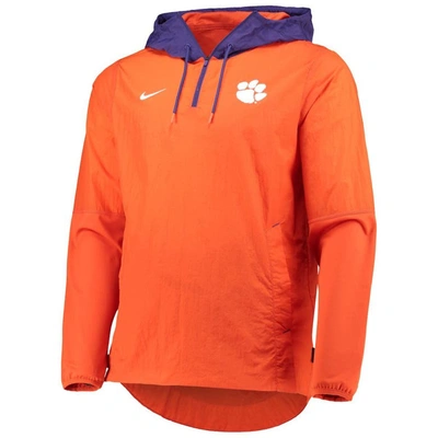 Shop Nike Orange/purple Clemson Tigers Player Quarter-zip Jacket