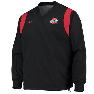 Shop Nike Black Ohio State Buckeyes Rev Pullover Windbreaker Jacket