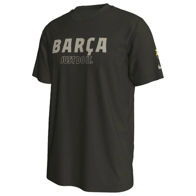 Shop Nike Olive Barcelona Just Do It T-shirt