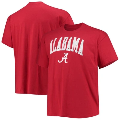 Shop Champion Crimson Alabama Crimson Tide Big & Tall Arch Over Wordmark T-shirt