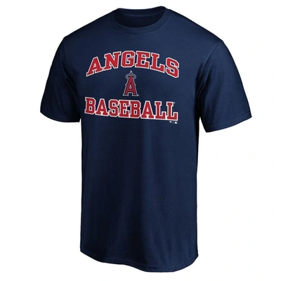 Shop Fanatics Branded Navy Los Angeles Angels Heart & Soul T-shirt
