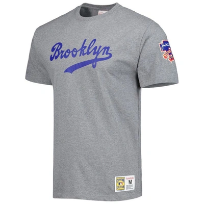 Shop Mitchell & Ness Jackie Robinson Gray Brooklyn Dodgers Cooperstown Collection Legends T-shirt