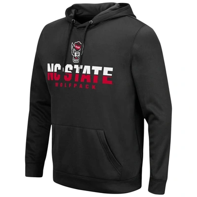 Colosseum Black Nc State Wolfpack Lantern Pullover Hoodie In Black