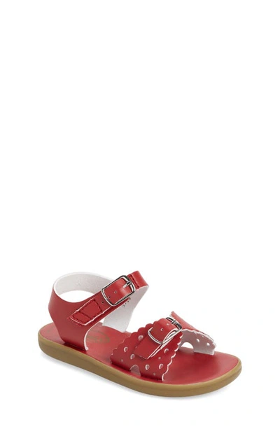 Shop Footmates Eco-ariel Waterproof Sandal In Apple Red Micro
