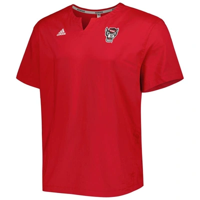 Shop Adidas Originals Adidas Red Nc State Wolfpack Notch Neck Iron Cage Top