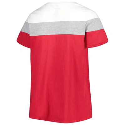 Shop Profile Crimson Oklahoma Sooners Plus Size Split Body T-shirt
