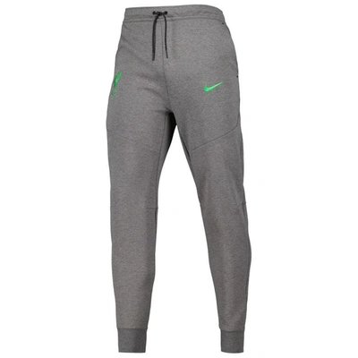 Shop Nike Heather Charcoal Liverpool Tech Fleece Jogger Pants