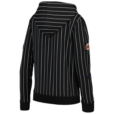 Shop New Era Black San Francisco Giants Pinstripe Tri-blend Full-zip Jacket