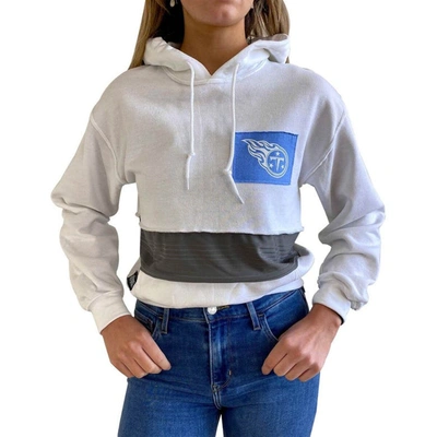 Shop Refried Apparel White Tennessee Titans Sustainable Crop Dolman Pullover Hoodie